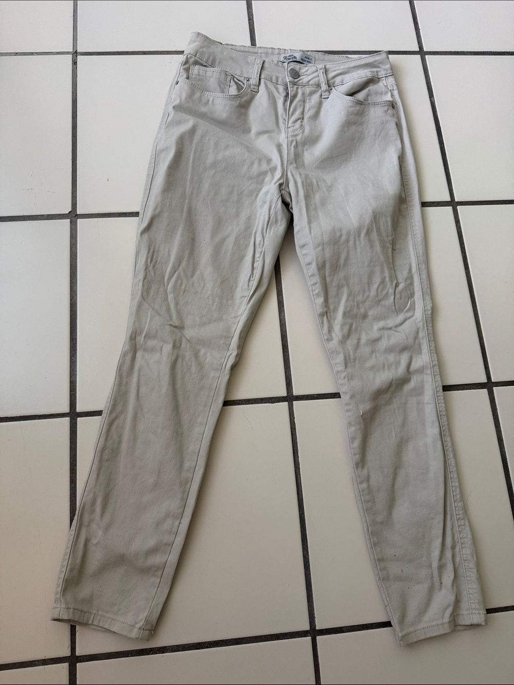Royalty For Me Light Gray Slim Straight Pants